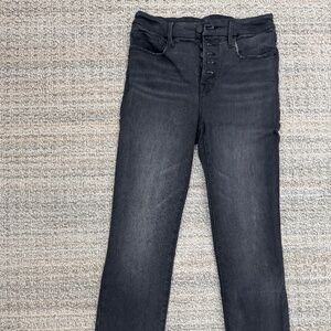 Good American Jeans 2 / 26 Good Legs Crop Gray High Rise Frayed Hems Skinny